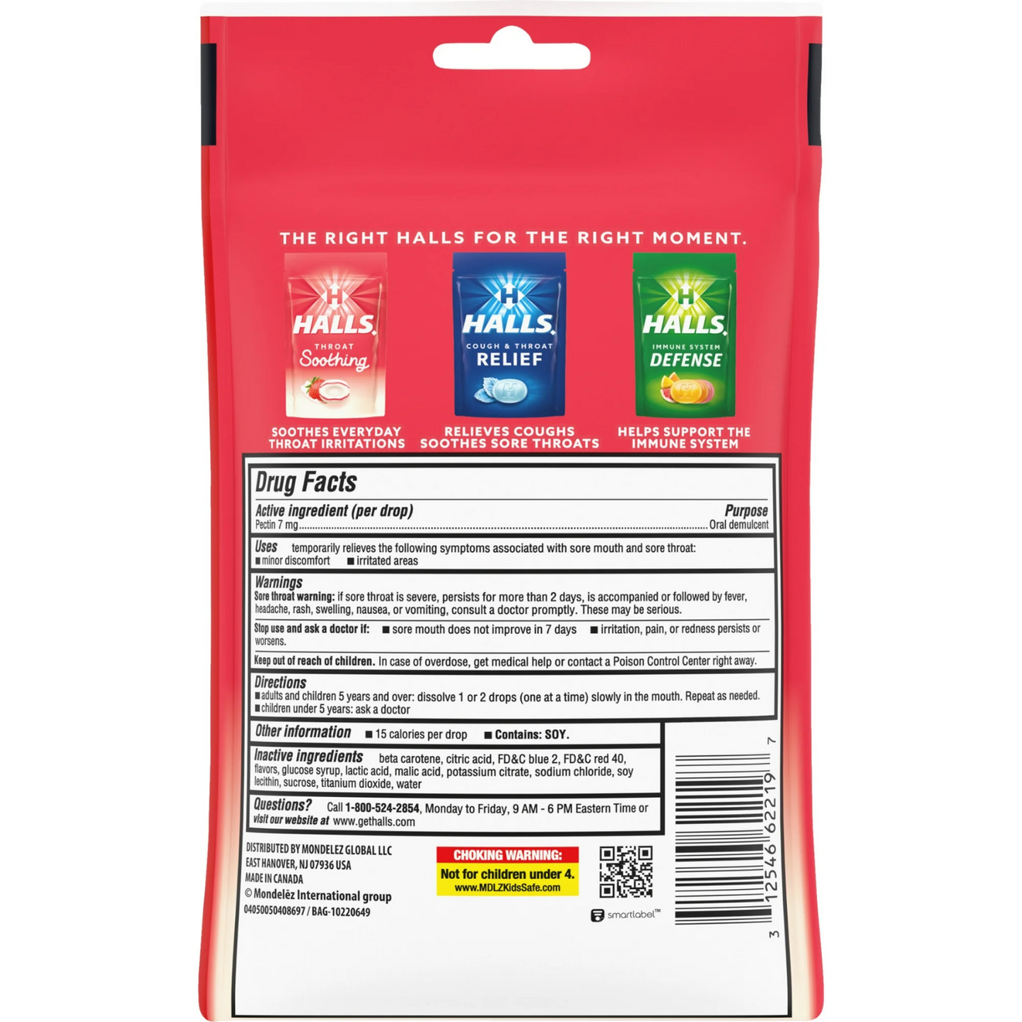 Halls Throat Soothing Creamy Strawberry-Cough Drops for Throat (Formerly Fruit Breezers) 25ct (Pack of 1)