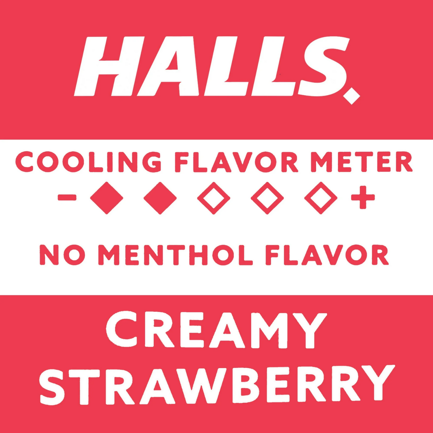 Halls Throat Soothing Creamy Strawberry-Cough Drops for Throat (Formerly Fruit Breezers) 25ct (Pack of 1)